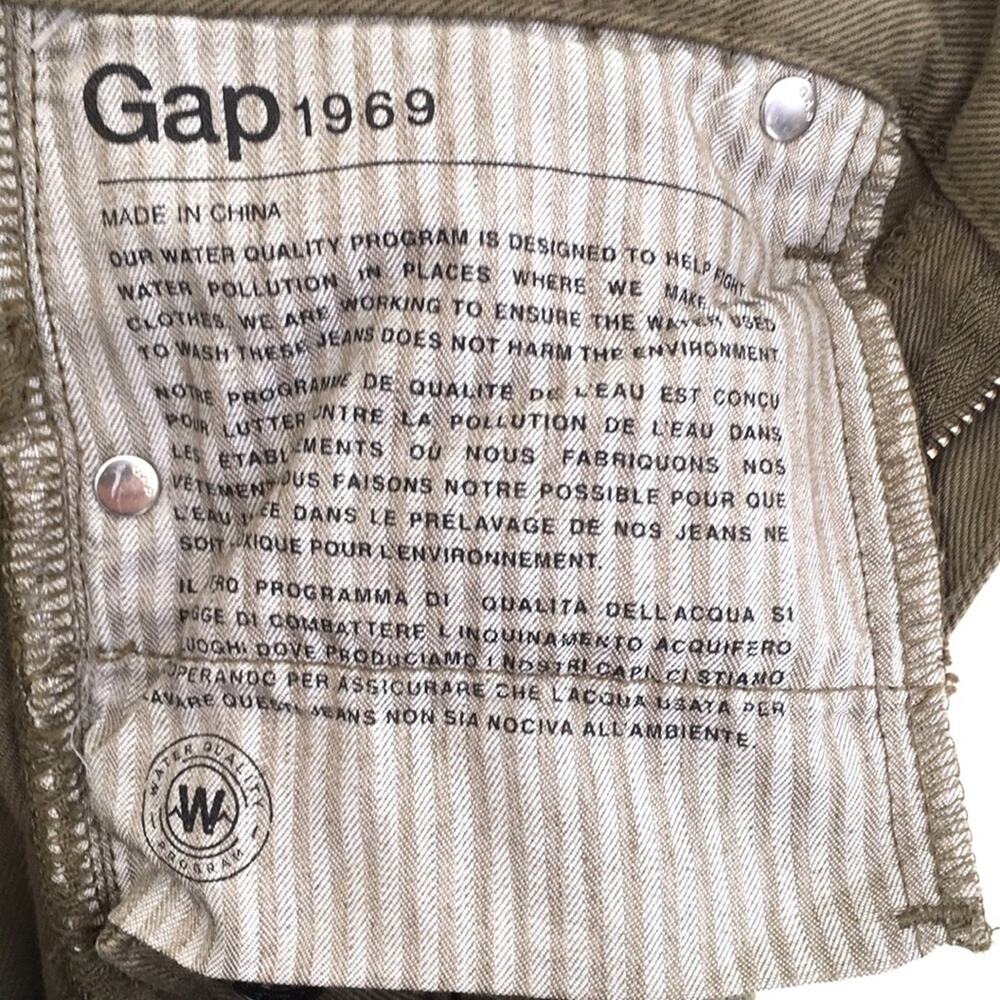 Gap Girlfriend frayed army green jeans/denim sz 26 - Picture 7 of 7